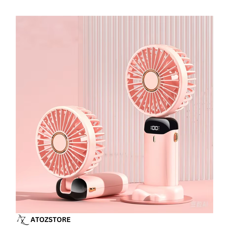 Ventilateur Portable USB Rechargeable, Mini Ventilateur de Poche Silencieux pour Bureau et Voyage