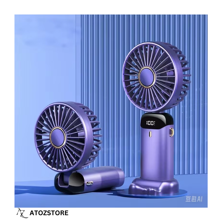 Ventilateur Portable USB Rechargeable, Mini Ventilateur de Poche Silencieux pour Bureau et Voyage