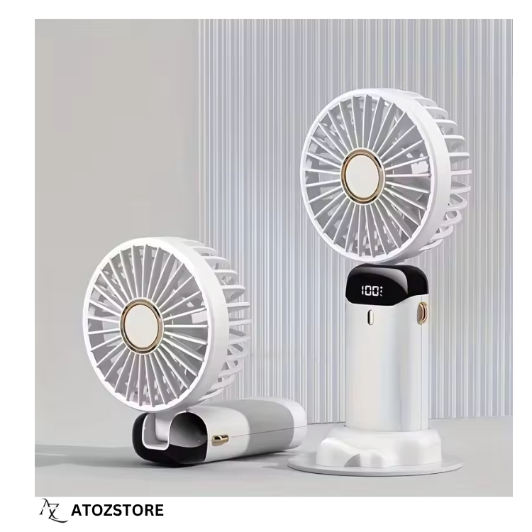 Ventilateur Portable USB Rechargeable, Mini Ventilateur de Poche Silencieux pour Bureau et Voyage