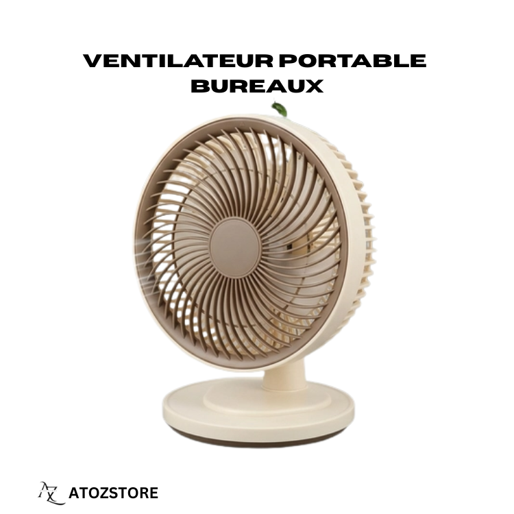 Ventilateur de Table 2-en-1 Air Circulator, Puissant, Silencieux et Économe – design et couleur aléatoire