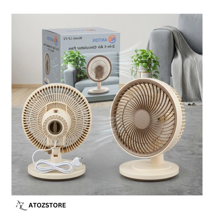Ventilateur de Table 2-en-1 Air Circulator, Puissant, Silencieux et Économe – design et couleur aléatoire