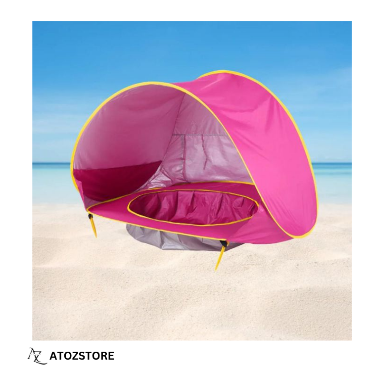 Tente de plage portable pour bebe, tente pop-up de plage pour bébé avec piscine