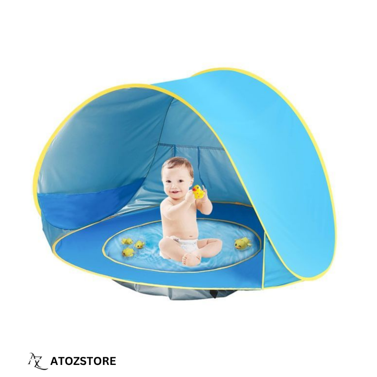 Tente de plage portable pour bebe, tente pop-up de plage pour bébé avec piscine