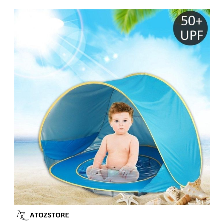 Tente de plage portable pour bebe, tente pop-up de plage pour bébé avec piscine