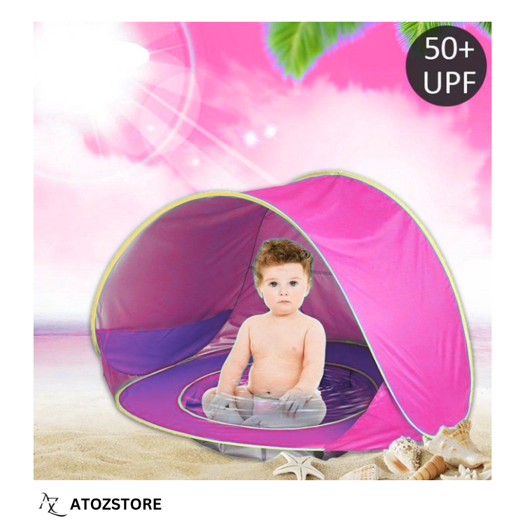 Tente de plage portable pour bebe, tente pop-up de plage pour bébé avec piscine