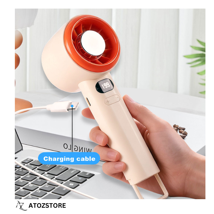 Ventilateur Rechargeable USB à Main avec Refroidissement Rapide, couleur et design aléatoire