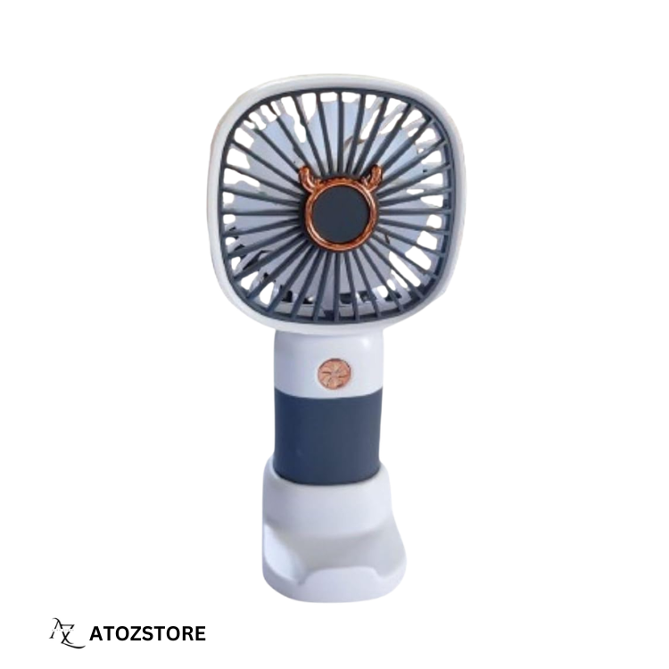 Mini ventilateur portable avec support, chargement USB, batterie rechargeable de type C (multicolore)