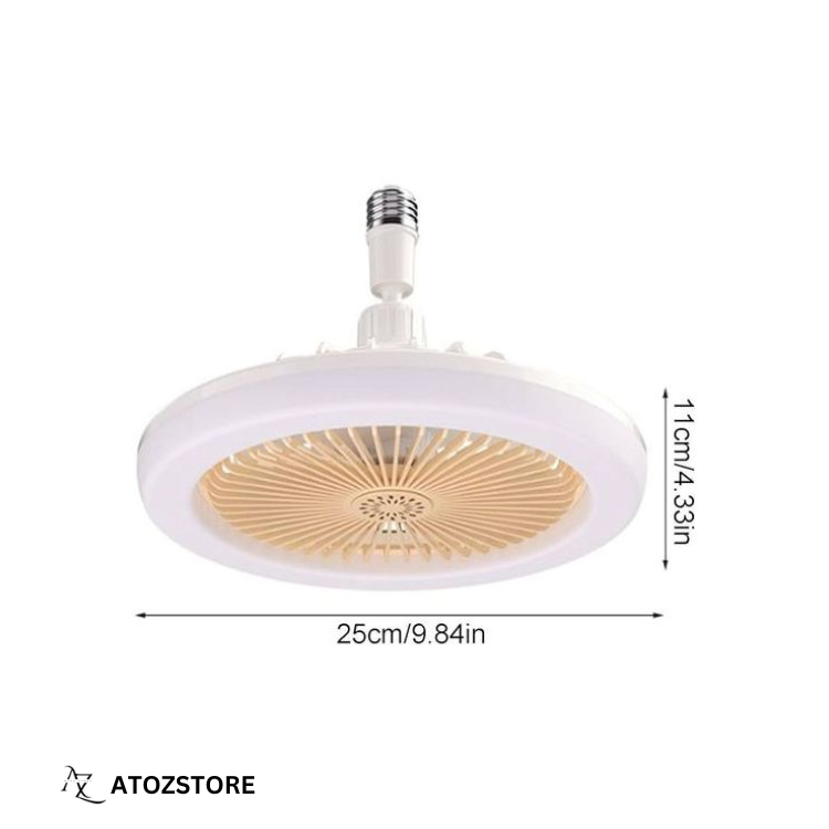 Luminaire ventilateur de plafond avec lumière, ventilateur silencieux E27 avec télécommande