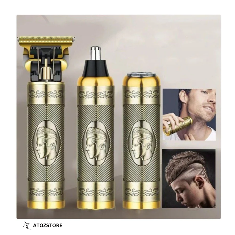 Tondeuse à Cheveux Professionnelle Sans Fil 3 en 1 Rechargeable, Kit de Rasage, Couleur et Design Aléatoire