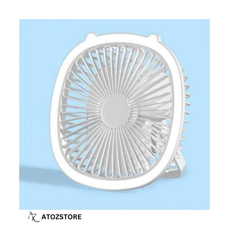 Ventilateur portable avec lumière, Ventilateur Bureau USB