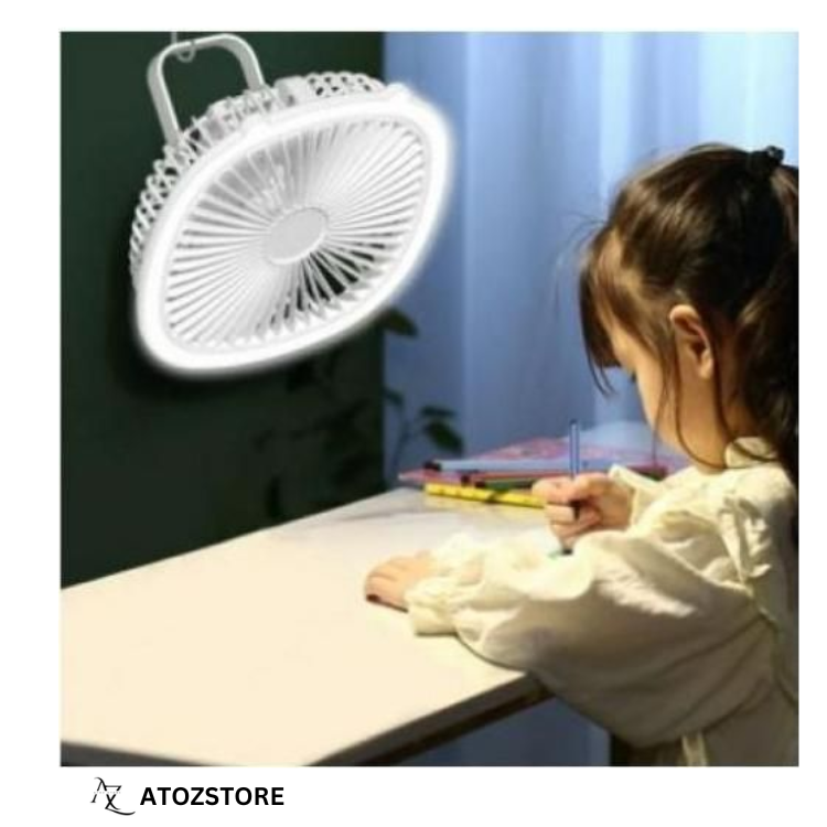 Ventilateur portable avec lumière, Ventilateur Bureau USB