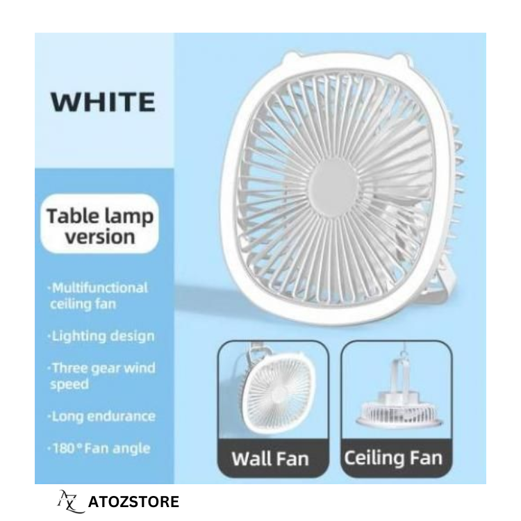 Ventilateur portable avec lumière, Ventilateur Bureau USB