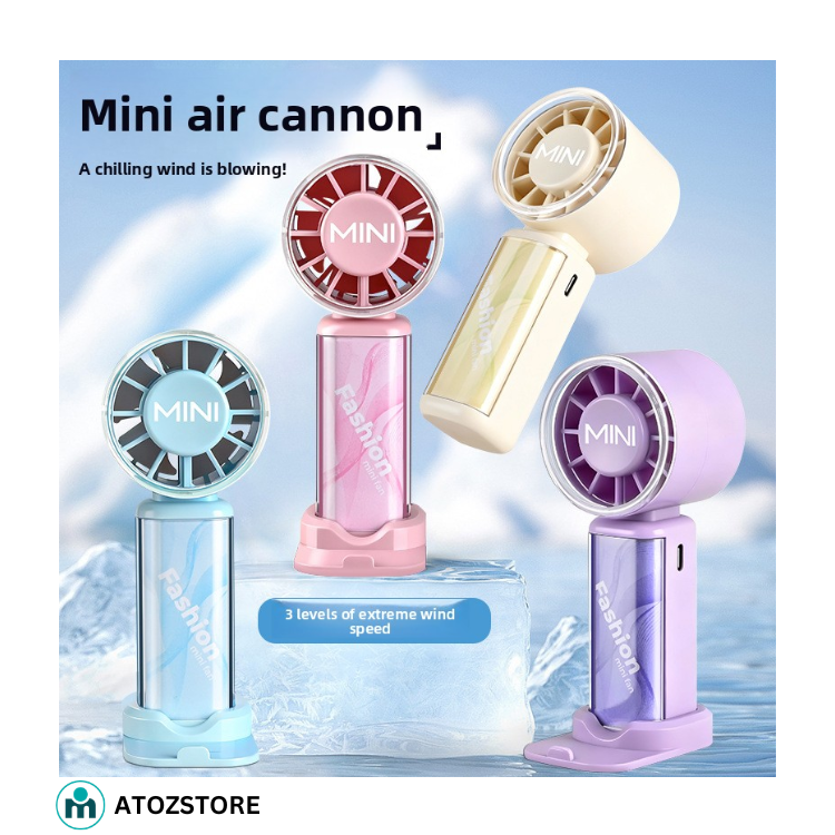 Mini ventilateur de poche portable avec base