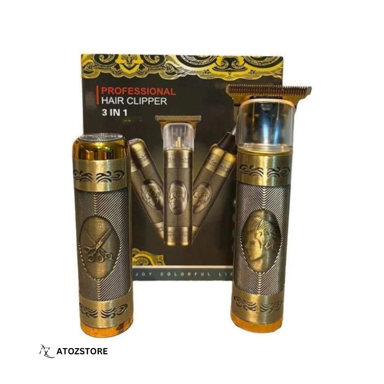 Tondeuse à Cheveux Professionnelle Sans Fil 3 en 1 Rechargeable, Kit de Rasage, Couleur et Design Aléatoire