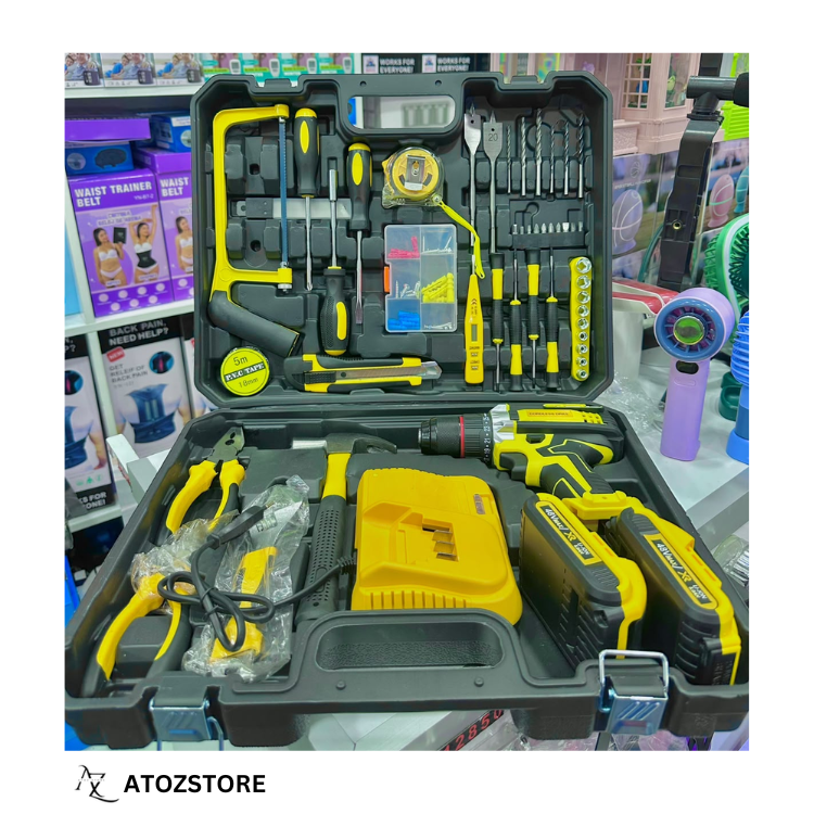 Perceuse Électrique Professionnelle 48V avec Coffret Complet et Batterie Lithium, couleur et design aléatoire