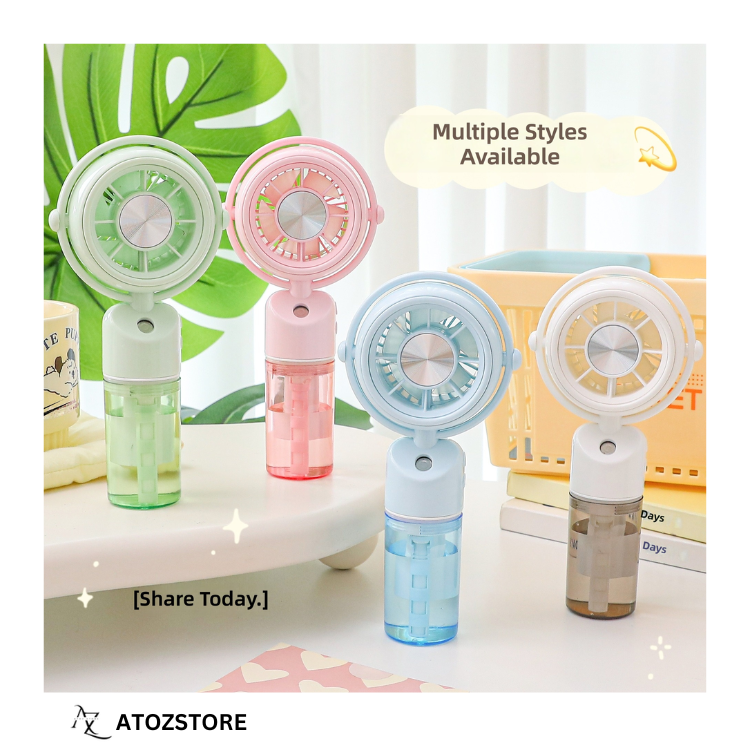 Mini ventilateur rechargeable USB avec brumisateur et humidificateur