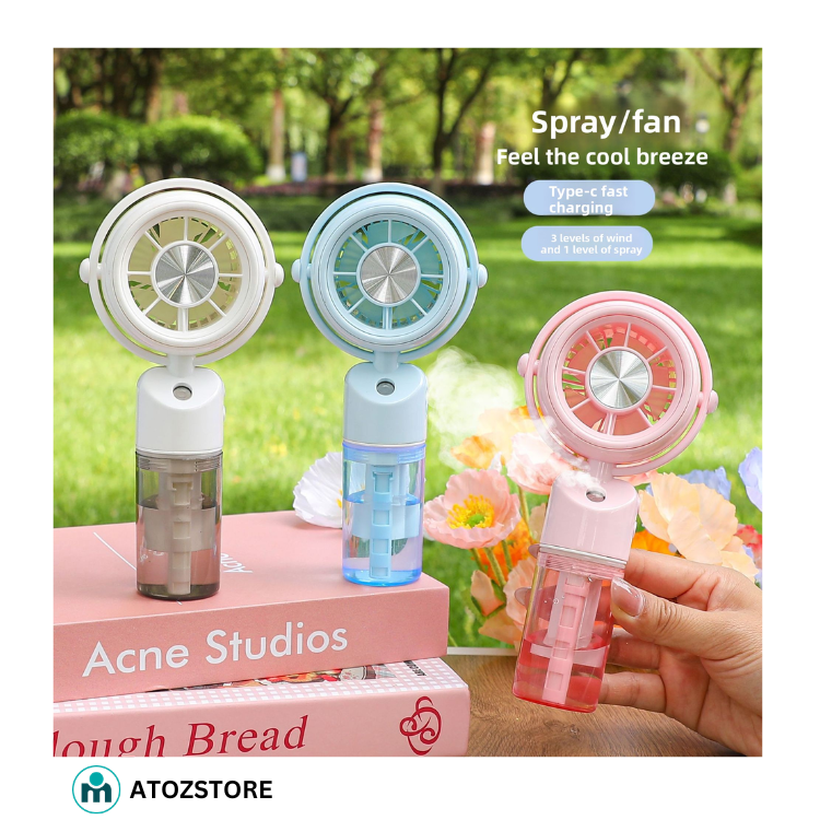 Mini ventilateur rechargeable USB avec brumisateur et humidificateur