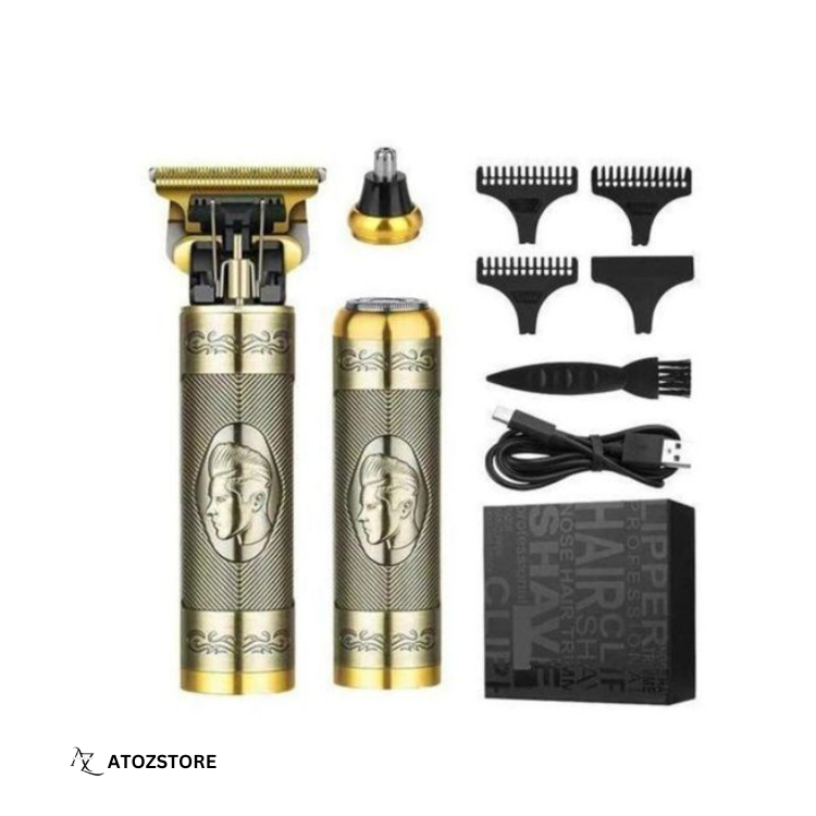 Tondeuse à Cheveux Professionnelle Sans Fil 3 en 1 Rechargeable, Kit de Rasage, Couleur et Design Aléatoire