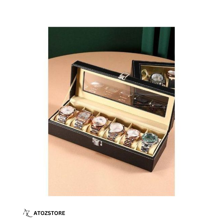 Boîte de rangement montres, vitrine de montre, Boîte à montres, Presentoir montre, Coffret montres, offre spéciale