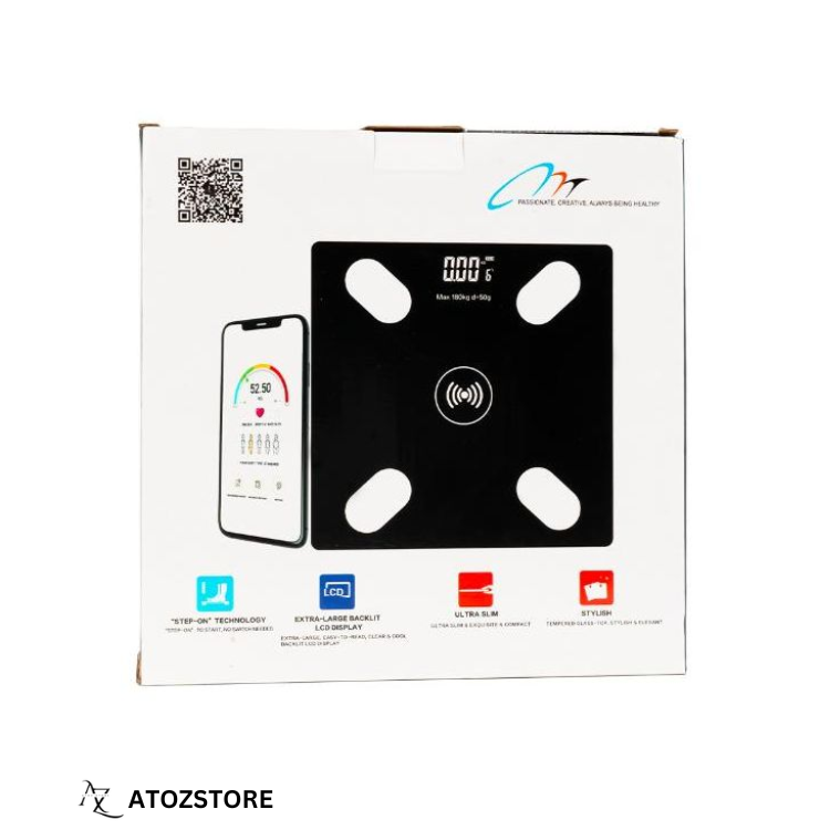 Bascule Électronique Intelligente Rechargeable Bluetooth – Balance Digitale Smart, design et couleur aléatoire