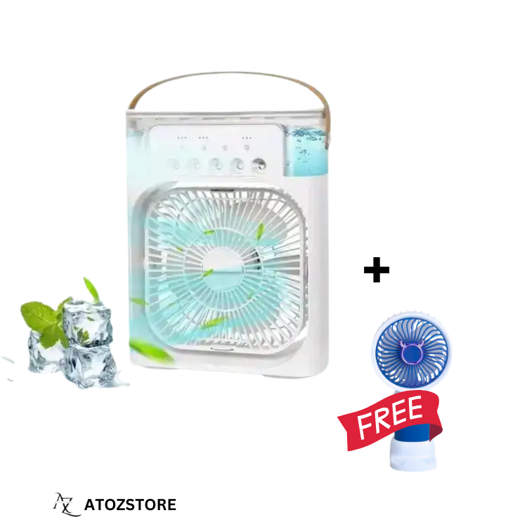 Pack Ventilateur Rafraîchissant avec Brumisation USB + Ventilateur Portable Offert