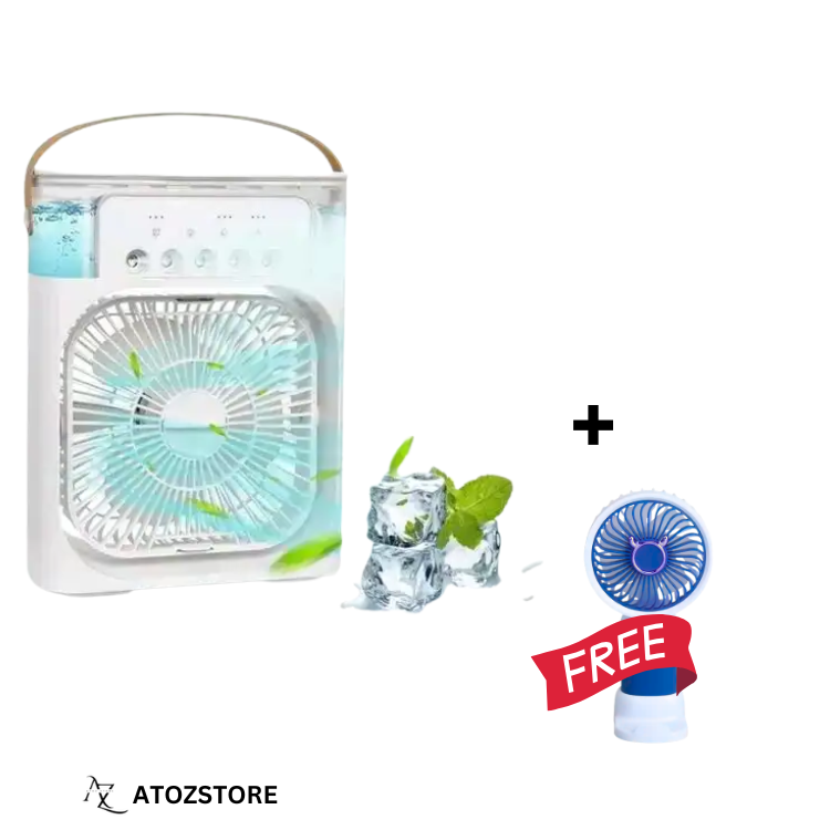 Pack Ventilateur Rafraîchissant avec Brumisation USB + Ventilateur Portable Offert