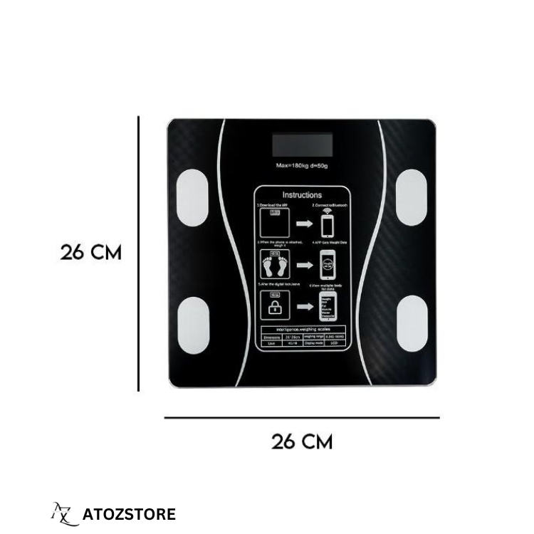 Bascule Électronique Intelligente Rechargeable Bluetooth – Balance Digitale Smart, design et couleur aléatoire