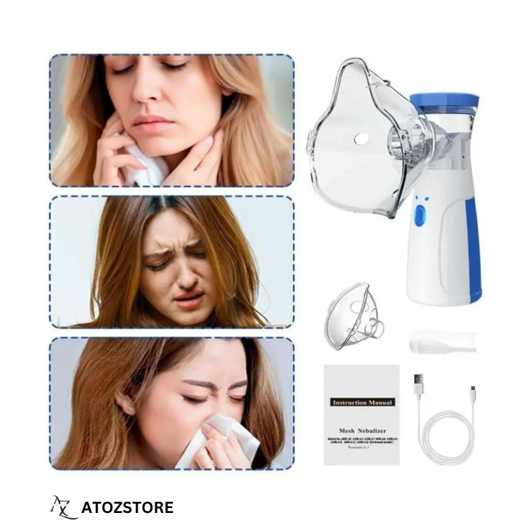Nébuliseur Portable Silencieux Rechargeable pour Bébé & Adultes – Inhalateur Médical Compact USB, Humidificateur, Toux, Allergies & Sinus – Auto-Nettoyant, Batterie Longue Durée
