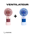 2 Ventilateurs Portables pour Bureau et Maison