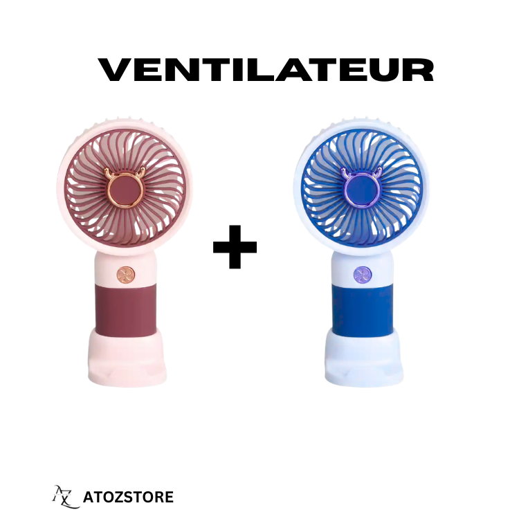 2 Ventilateurs Portables pour Bureau et Maison