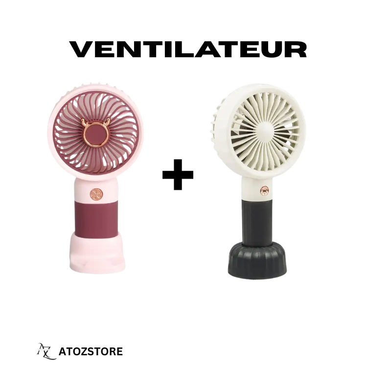 2 Ventilateurs Portables pour Bureau et Maison