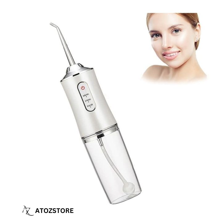Hydropulseur Dentaire Portable Rechargeable sans Fil – Nettoyeur de Dents Étanche Haute Pression, 3 Modes et 4 Buses pour Maison et Voyage