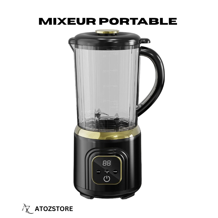 Mini mixeur-presse-agrumes portable à piles, lames en acier inoxydable, 3000 mAh, rechargeable par USB