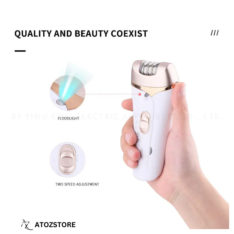 Épilateur électrique rechargeable 3 en 1 pour femmes, visage et corps, couleur et design aléatoire