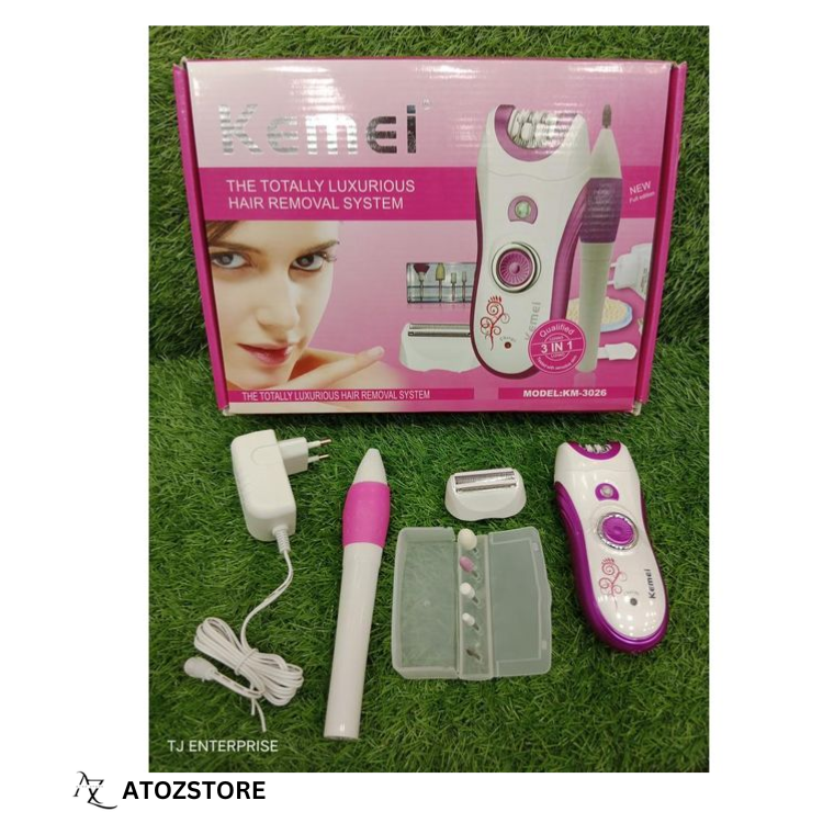 Le rasoir électrique rechargeable Kemei KM-3026 pour le visage