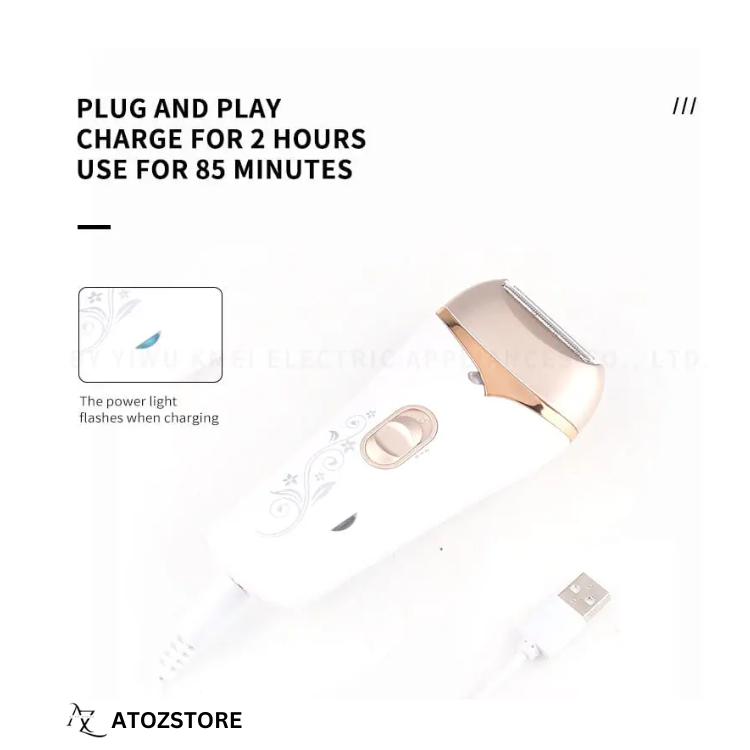 Épilateur électrique rechargeable 3 en 1 pour femmes, visage et corps, couleur et design aléatoire