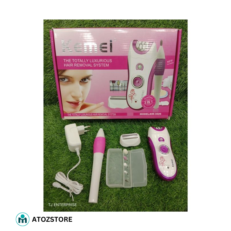 Le rasoir électrique rechargeable Kemei KM-3026 pour le visage