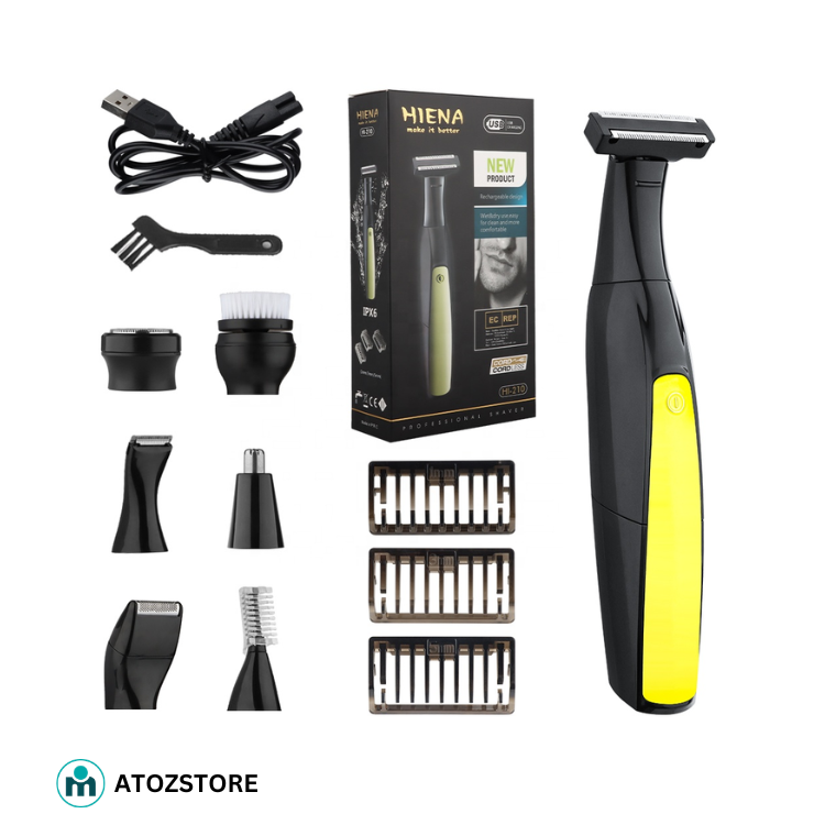 Rasoir électrique rechargeable HIENA pour hommes, rasoir 7 en 1