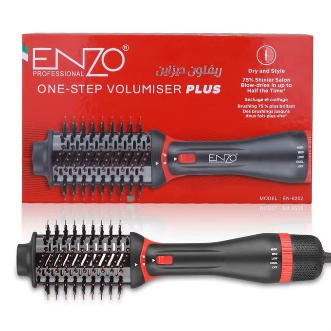Enzo PROFESSIONAL Brosse séchante volumisante 2 en 1 perfectionniste