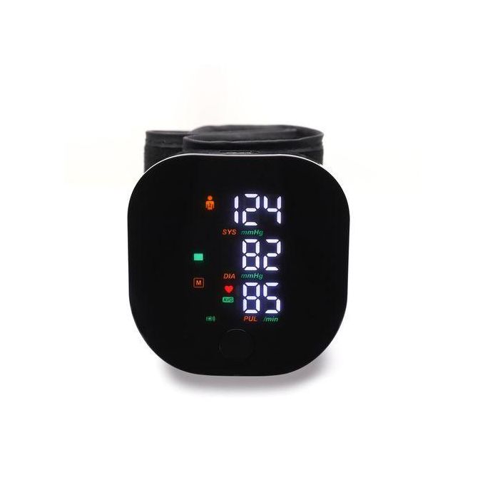 Tensiomètre numérique rechargeable au poignet, écran LED tactile, 2 utilisateurs, détection battement irrégulier, mesure fréquence cardiaque, fonction vocale, appareil tension artérielle portable