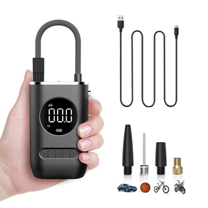 Gonfleur numérique sans fil Rechargeable pour pneus de voiture, vélo, moto, ballon...