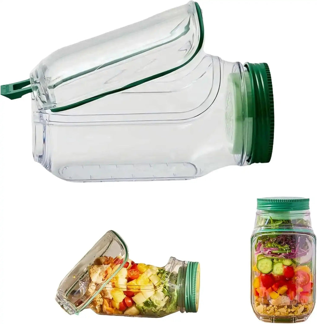 Salad Pod – Boîte à Salade Verticale avec Compartiment Sauce Étanche – Lunch Box Portable Micro-ondes & Congélateur