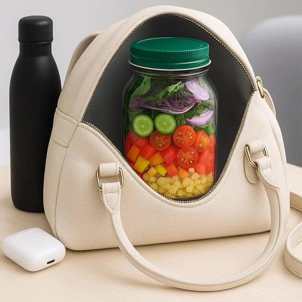 Salad Pod – Boîte à Salade Verticale avec Compartiment Sauce Étanche – Lunch Box Portable Micro-ondes & Congélateur