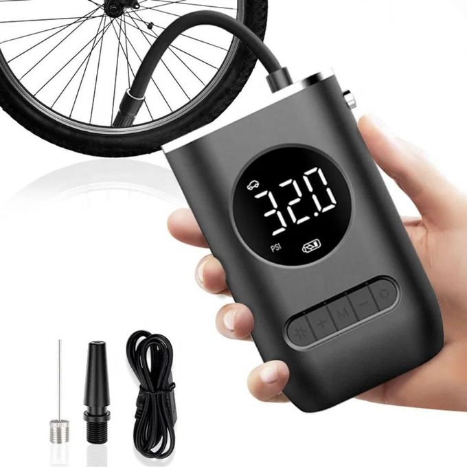 Gonfleur numérique sans fil Rechargeable pour pneus de voiture, vélo, moto, ballon...
