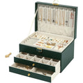 Coffret à Bijoux 3 Couches avec Clef pour Collier Boucle d'oreille Bracelets