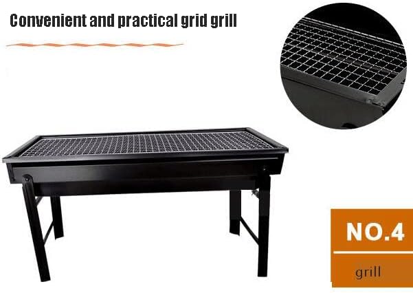 Barbecue Charbon de Table en Acier BBQ Grill Pliable Portable pour Camping et Pique-Nique