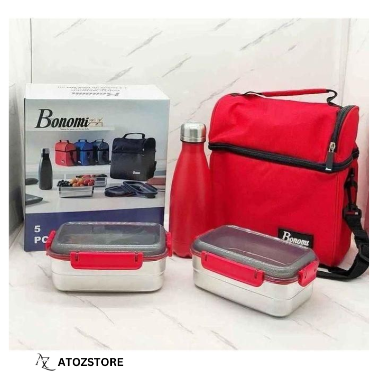 Set Lunch Box avec 2 Boîtes Alimentaires, Mug et Sac à Lunch, Couleur et design aléatoire