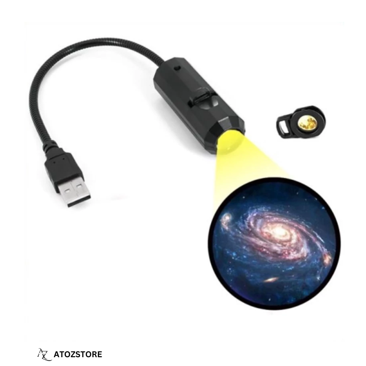 Projecteur Lune et Planètes USB, Veilleuse Galaxie, Lampe de Décoration Chambre, couleur et design aléatoire