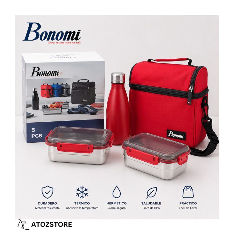 Set Lunch Box avec 2 Boîtes Alimentaires, Mug et Sac à Lunch, Couleur et design aléatoire