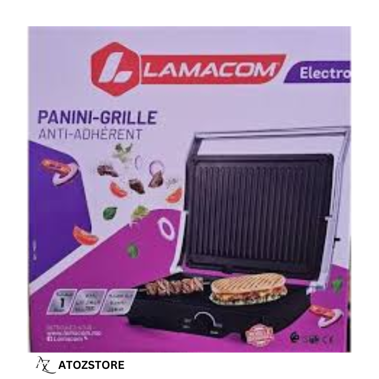 Appareil Panini Électrique – Gril Sandwich Presse Panini, Plaques Antiadhésives, Couleur et design aléatoire